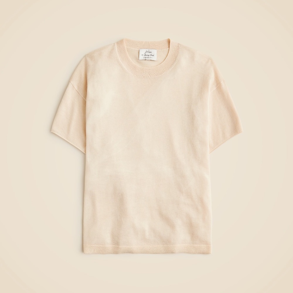 BNWT NEW J.Crew well 100% Cashmere featherweight Relaxed t-shirt top made SMALL!